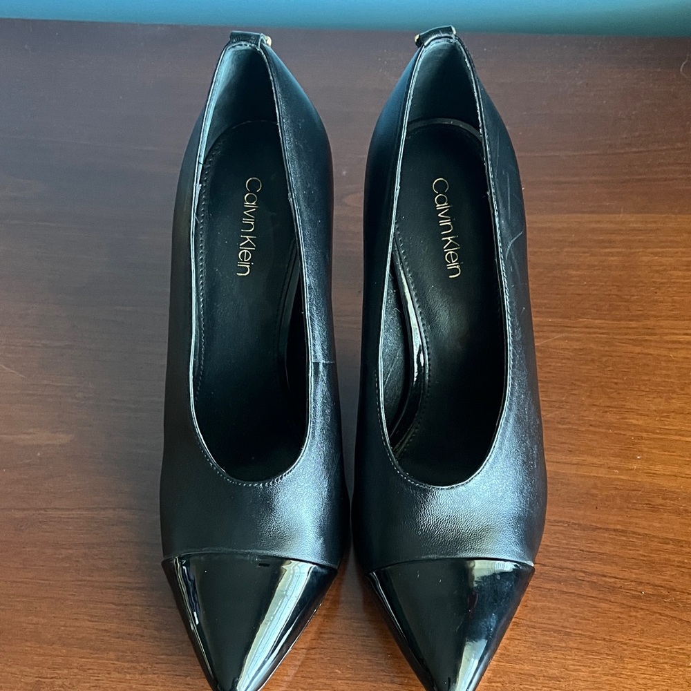 Calvin Klein Glossy Black Heels - Picture 5 of 6